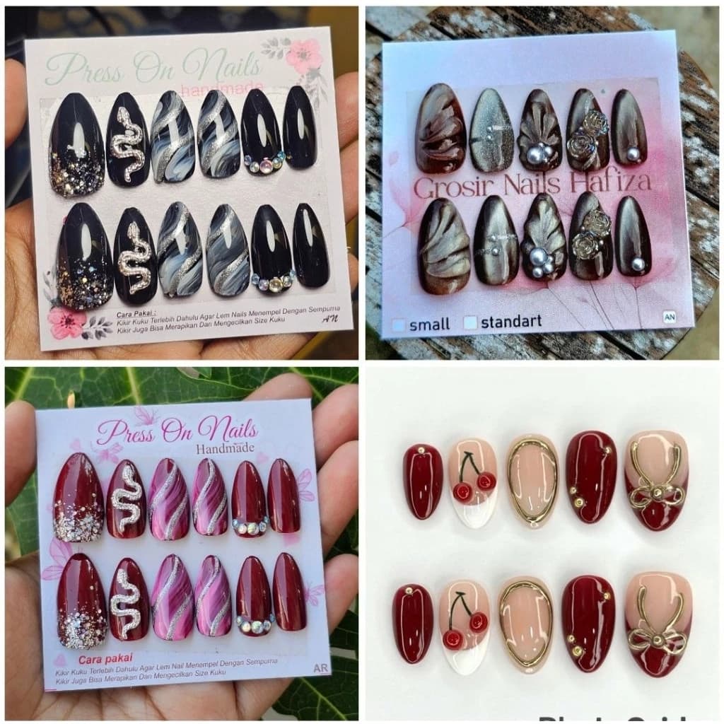 Pres on Nail Motif Snake Mewah